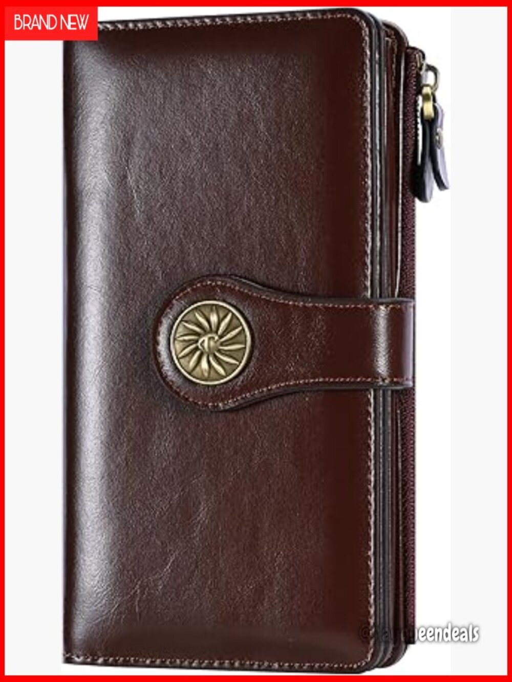 Large Capacity RFID Blocking Trifold Wallet Clutch with 25 Card Slots